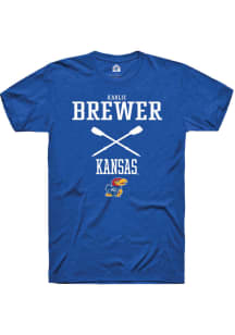 Karlie Brewer  Kansas Jayhawks Blue Rally NIL Sport Icon Short Sleeve T Shirt
