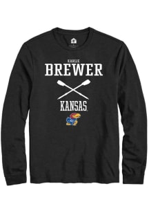 Karlie Brewer  Kansas Jayhawks Black Rally NIL Sport Icon Long Sleeve T Shirt