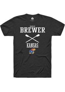 Karlie Brewer  Kansas Jayhawks Black Rally NIL Sport Icon Short Sleeve T Shirt