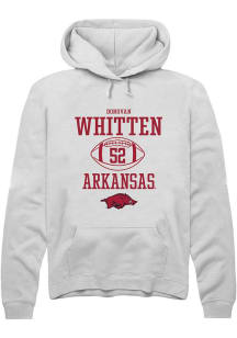 Donovan Whitten  Rally Arkansas Razorbacks Mens White NIL Sport Icon Long Sleeve Hoodie