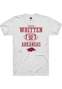 Donovan Whitten  Arkansas Razorbacks White Rally NIL Sport Icon Short Sleeve T Shirt