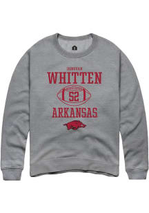 Donovan Whitten  Rally Arkansas Razorbacks Mens Graphite NIL Sport Icon Long Sleeve Crew Sweatsh..