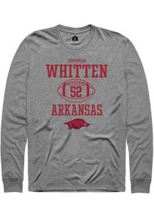 Donovan Whitten  Arkansas Razorbacks Graphite Rally NIL Sport Icon Long Sleeve T Shirt