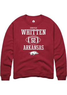 Donovan Whitten  Rally Arkansas Razorbacks Mens Red NIL Sport Icon Long Sleeve Crew Sweatshirt