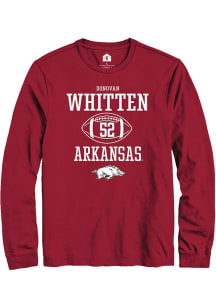 Donovan Whitten  Arkansas Razorbacks Red Rally NIL Sport Icon Long Sleeve T Shirt