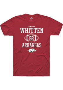 Donovan Whitten  Arkansas Razorbacks Red Rally NIL Sport Icon Short Sleeve T Shirt