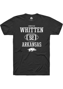 Donovan Whitten  Arkansas Razorbacks Black Rally NIL Sport Icon Short Sleeve T Shirt