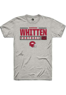 Donovan Whitten  Arkansas Razorbacks Ash Rally NIL Stacked Box Short Sleeve T Shirt