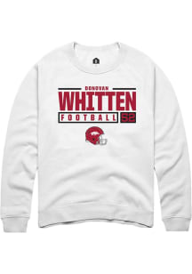 Donovan Whitten  Rally Arkansas Razorbacks Mens White NIL Stacked Box Long Sleeve Crew Sweatshir..