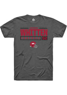 Donovan Whitten  Arkansas Razorbacks Dark Grey Rally NIL Stacked Box Short Sleeve T Shirt