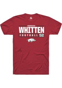 Donovan Whitten  Arkansas Razorbacks Red Rally NIL Stacked Box Short Sleeve T Shirt