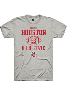 Eddrick Houston  Ohio State Buckeyes Ash Rally NIL Sport Icon Short Sleeve T Shirt