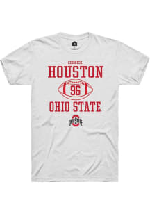 Eddrick Houston  Ohio State Buckeyes White Rally NIL Sport Icon Short Sleeve T Shirt