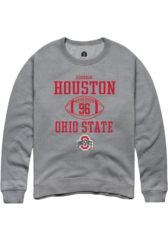 Eddrick Houston  Rally Ohio State Buckeyes Mens Graphite NIL Sport Icon Long Sleeve Crew Sweatsh..