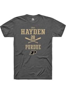 Enas Hayden Dark Grey Purdue Boilermakers NIL Sport Icon Short Sleeve T Shirt