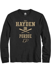 Enas Hayden Rally Mens Black Purdue Boilermakers NIL Sport Icon Tee