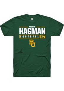 Joseph Hagman  Baylor Bears Green Rally NIL Stacked Box Short Sleeve T Shirt