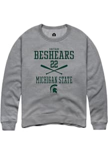 Britain Beshears  Rally Michigan State Spartans Mens Graphite NIL Sport Icon Long Sleeve Crew Swea..