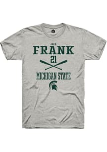 Jack Frank  Michigan State Spartans Ash Rally NIL Sport Icon Short Sleeve T Shirt