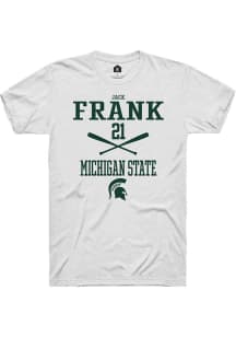 Jack Frank  Michigan State Spartans White Rally NIL Sport Icon Short Sleeve T Shirt