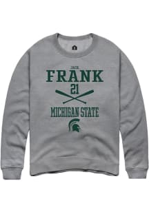 Jack Frank  Rally Michigan State Spartans Mens Graphite NIL Sport Icon Long Sleeve Crew Sweatshi..