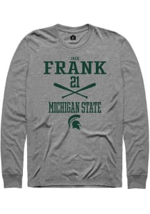 Jack Frank  Michigan State Spartans Graphite Rally NIL Sport Icon Long Sleeve T Shirt