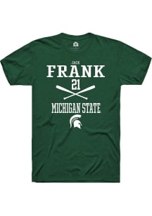 Jack Frank  Michigan State Spartans Green Rally NIL Sport Icon Short Sleeve T Shirt