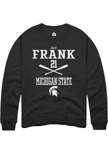 Jack Frank  Rally Michigan State Spartans Mens Black NIL Sport Icon Long Sleeve Crew Sweatshirt