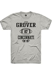 Gavin Grover  Cincinnati Bearcats Ash Rally NIL Sport Icon Short Sleeve T Shirt