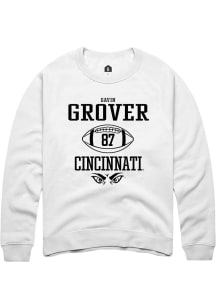 Gavin Grover  Rally Cincinnati Bearcats Mens White NIL Sport Icon Long Sleeve Crew Sweatshirt