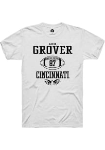 Gavin Grover  Cincinnati Bearcats White Rally NIL Sport Icon Short Sleeve T Shirt