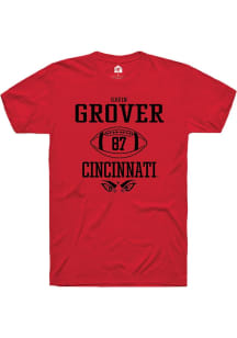 Gavin Grover  Cincinnati Bearcats Red Rally NIL Sport Icon Short Sleeve T Shirt