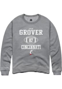 Gavin Grover  Rally Cincinnati Bearcats Mens Graphite NIL Sport Icon Long Sleeve Crew Sweatshirt