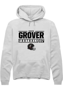 Gavin Grover  Rally Cincinnati Bearcats Mens White NIL Stacked Box Long Sleeve Hoodie