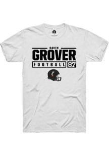 Gavin Grover  Cincinnati Bearcats White Rally NIL Stacked Box Short Sleeve T Shirt