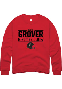 Gavin Grover  Rally Cincinnati Bearcats Mens Red NIL Stacked Box Long Sleeve Crew Sweatshirt