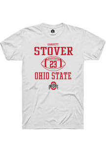 Garrett Stover  Ohio State Buckeyes White Rally NIL Sport Icon Short Sleeve T Shirt