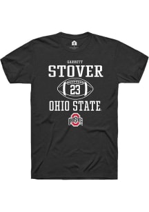 Garrett Stover  Ohio State Buckeyes Black Rally NIL Sport Icon Short Sleeve T Shirt