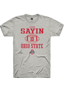 Julian Sayin Ash Ohio State Buckeyes NIL Sport Icon Short Sleeve T Shirt