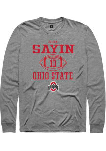 Julian Sayin Rally Mens Graphite Ohio State Buckeyes NIL Sport Icon Tee