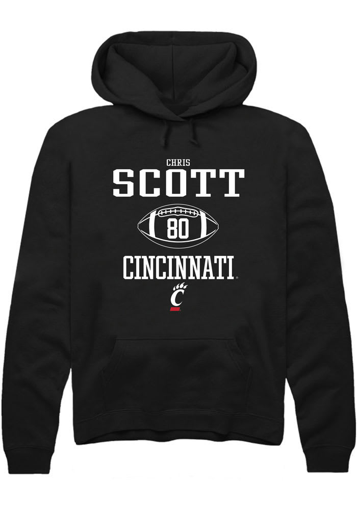 Chris Scott Rally Cincinnati Bearcats Mens Black NIL Sport Icon Long Sleeve Hoodie