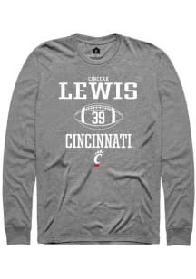 Cincear Lewis  Cincinnati Bearcats Graphite Rally NIL Sport Icon Long Sleeve T Shirt