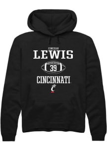 Cincear Lewis  Rally Cincinnati Bearcats Mens Black NIL Sport Icon Long Sleeve Hoodie