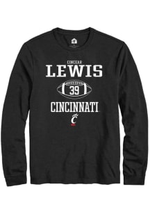 Cincear Lewis  Cincinnati Bearcats Black Rally NIL Sport Icon Long Sleeve T Shirt