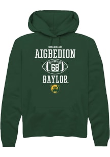 Omarrian Aigbedion  Rally Baylor Bears Mens Green NIL Sport Icon Long Sleeve Hoodie
