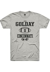 Jake Golday  Cincinnati Bearcats Ash Rally NIL Sport Icon Short Sleeve T Shirt