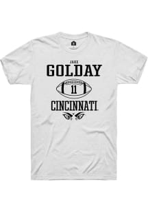 Jake Golday  Cincinnati Bearcats White Rally NIL Sport Icon Short Sleeve T Shirt