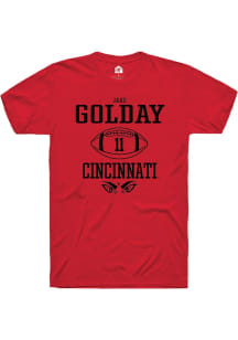 Jake Golday  Cincinnati Bearcats Red Rally NIL Sport Icon Short Sleeve T Shirt