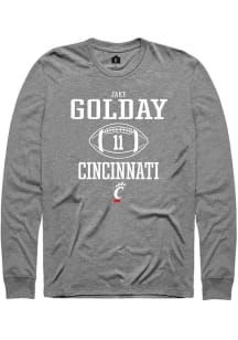 Jake Golday  Cincinnati Bearcats Graphite Rally NIL Sport Icon Long Sleeve T Shirt