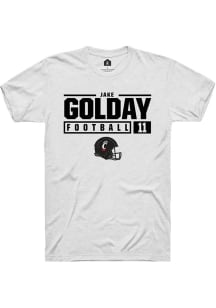 Jake Golday  Cincinnati Bearcats White Rally NIL Stacked Box Short Sleeve T Shirt